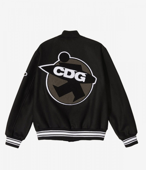 Asap Rocky Stussy CDG Wool Varsity Jacket