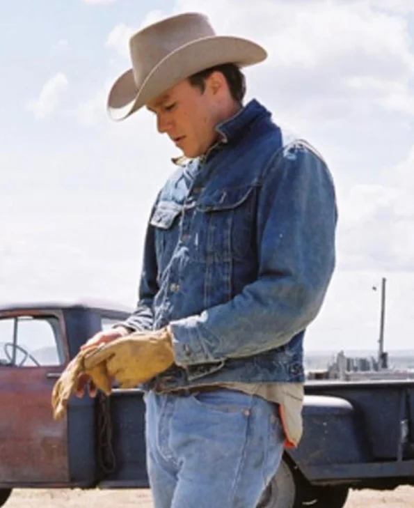 Brokeback Mountain Movie Heath Ledger Blue Denim Jacket