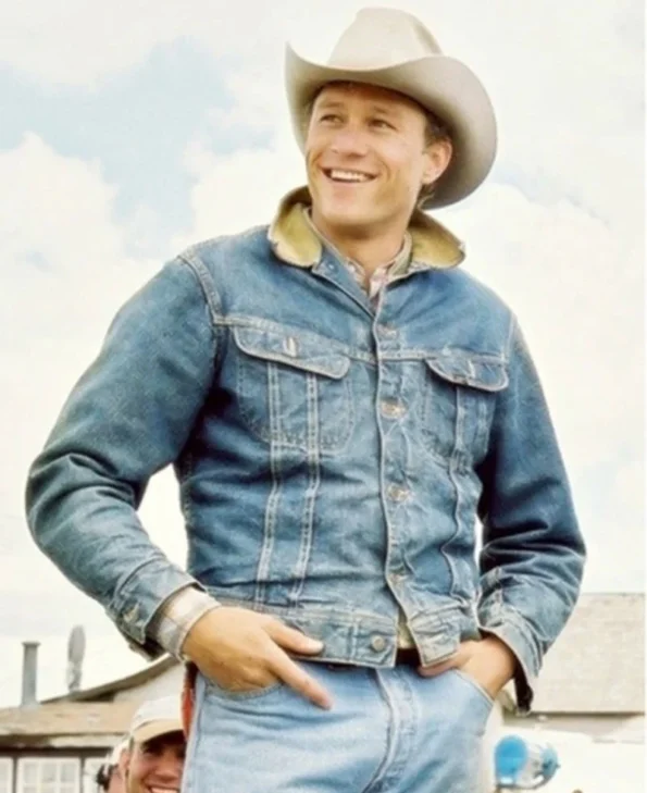 Brokeback Mountain Movie Heath Ledger Blue Denim Jacket