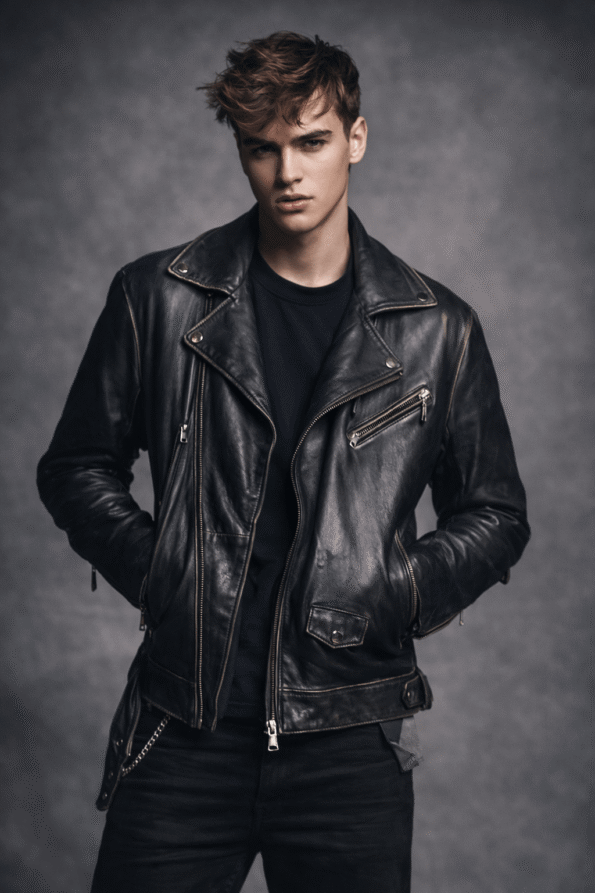 Gabriel Guevara TV Series Hit Leather Motorcycle Jacket