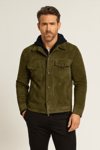 Red Notice Movie Jacket &ndash; Ryan Reynolds Green Jacket
