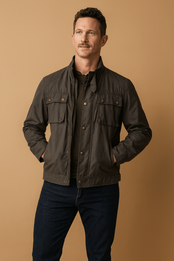 Men&rsquo;s Black Jacket &ndash; Jonathan Tucker Debris Style