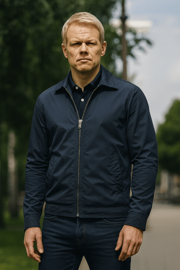 Van Der Valk Marc Warren Blue Cotton Jacket