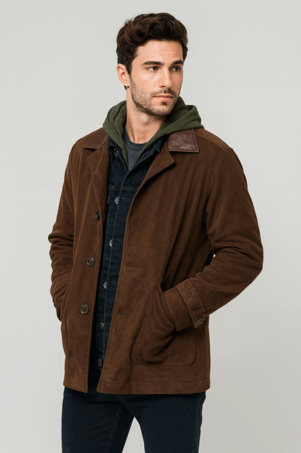 Jeremy Renner Suede Leather Jacket &ndash; Hawkeye TV Series