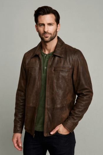 Steve Lund Movie Unlocking Christmas Leather Jacket