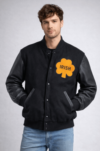 Rudy Inspired Notre Dame Irish Varsity Jacket