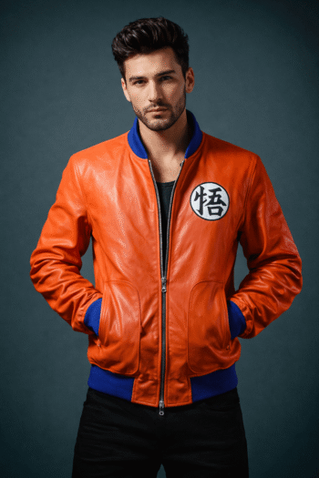Dragon Ball Z Goku Leather Bomber Jacket
