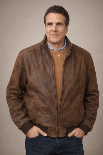 New York Governor Andrew Cuomo Leather Jacket