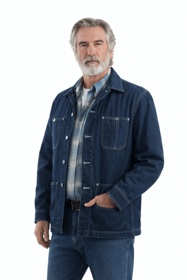 Hollywood Movie Style Blue Denim Jacket for Men