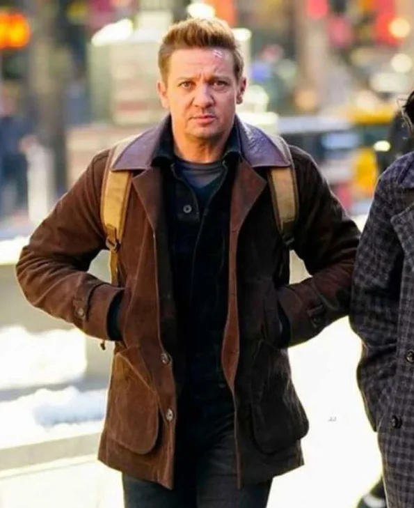 Jeremy Renner Suede Leather Jacket &ndash; Hawkeye TV Series