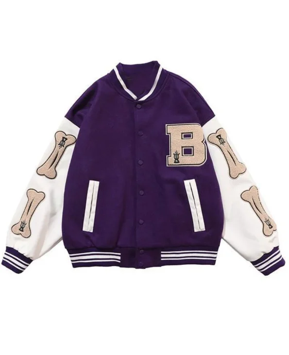 Bad to the Bone Skull Baseball Jacket