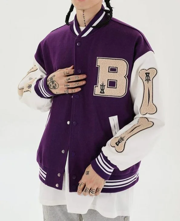 Bad to the Bone Skull Baseball Jacket