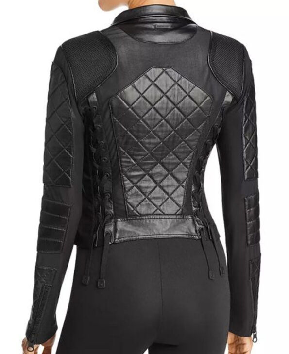 Westworld S03 Evan Rachel Wood Black Leather Jacket