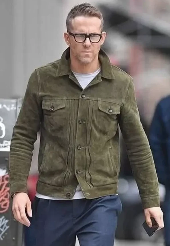 Red Notice Movie Jacket &ndash; Ryan Reynolds Green Jacket
