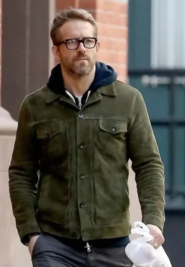 Red Notice Movie Jacket &ndash; Ryan Reynolds Green Jacket