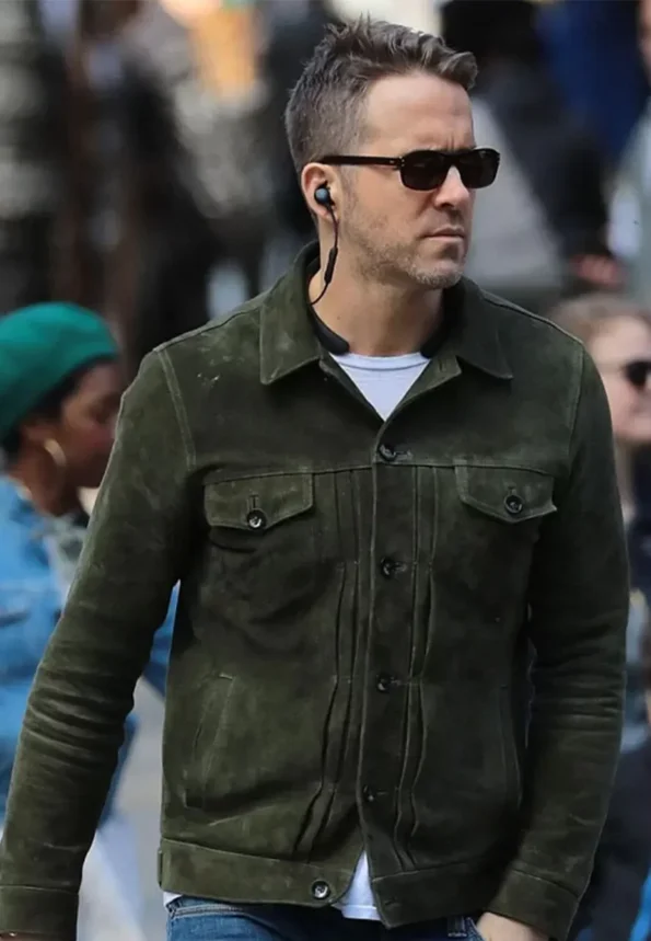 Red Notice Movie Jacket &ndash; Ryan Reynolds Green Jacket