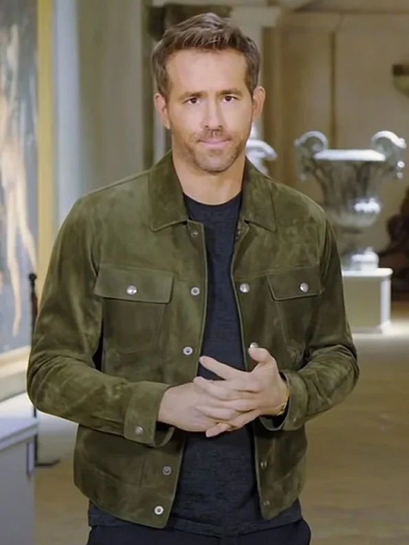 Red Notice Movie Jacket &ndash; Ryan Reynolds Green Jacket
